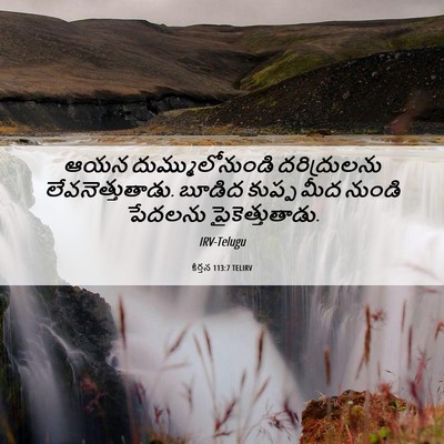 Picture 06 - కీర్తన 113:7 TELIRV - ఆయన దుమ్ములోనుండి - Bible Verse Picture