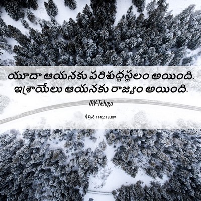 Picture 06 - కీర్తన 114:2 TELIRV - యూదా ఆయనకు - Bible Verse Picture