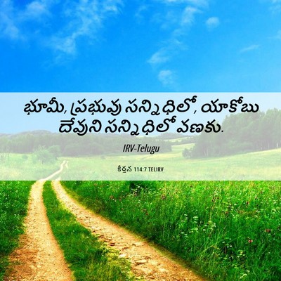 Picture 06 - కీర్తన 114:7 TELIRV - భూమీ, ప్రభువు - Bible Verse Picture