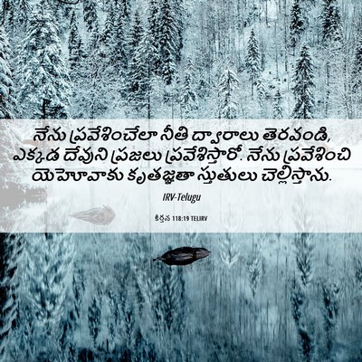 Picture 06 - కీర్తన 118:19 TELIRV - నేను ప్రవేశించేలా - Bible Verse Picture