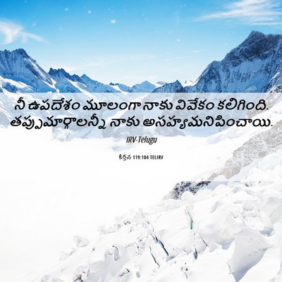 Picture 06 - కీర్తన 119:104 TELIRV - నీ ఉపదేశం మూలంగా - Bible Verse Picture