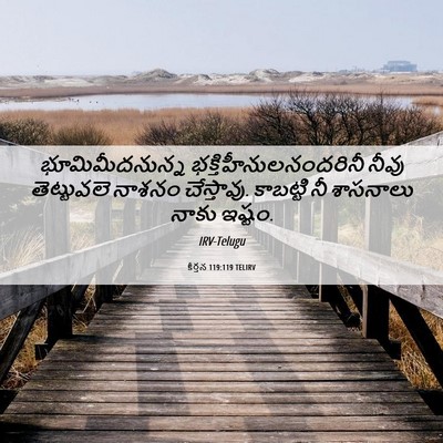 Picture 06 - కీర్తన 119:119 TELIRV - భూమిమీదనున్న - Bible Verse Picture