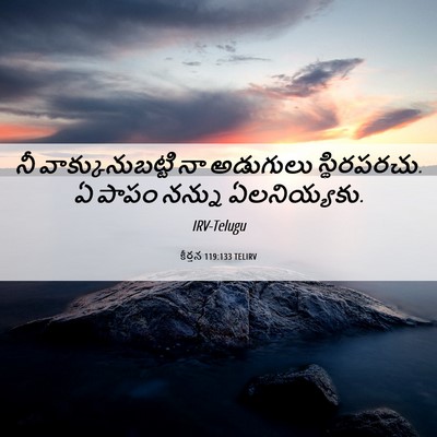 Picture 06 - కీర్తన 119:133 TELIRV - నీ వాక్కునుబట్టి - Bible Verse Picture