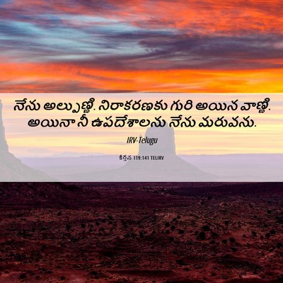 Picture 06 - కీర్తన 119:141 TELIRV - నేను అల్పుణ్ణి. - Bible Verse Picture