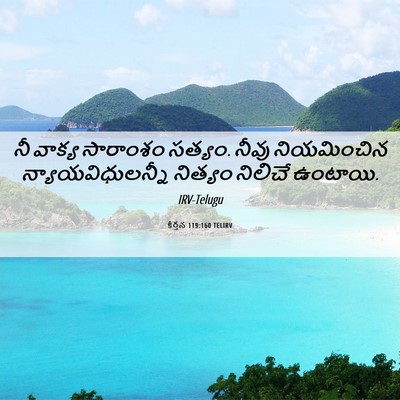 Picture 06 - కీర్తన 119:160 TELIRV - నీ వాక్య సారాంశం - Bible Verse Picture