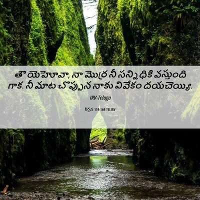 Picture 06 - కీర్తన 119:169 TELIRV - తౌ యెహోవా, నా మొర్ర - Bible Verse Picture