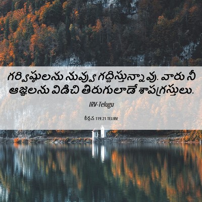 Picture 06 - కీర్తన 119:21 TELIRV - గర్విష్ఠులను - Bible Verse Picture