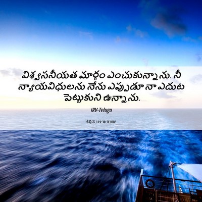 Picture 06 - కీర్తన 119:30 TELIRV - విశ్వసనీయత మార్గం - Bible Verse Picture