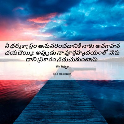 Picture 06 - కీర్తన 119:34 TELIRV - నీ ధర్మశాస్త్రం - Bible Verse Picture