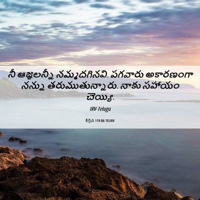 Picture 06 - కీర్తన 119:86 TELIRV - నీ ఆజ్ఞలన్నీ - Bible Verse Picture