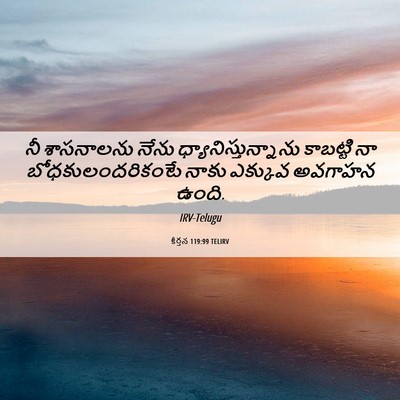 Picture 06 - కీర్తన 119:99 TELIRV - నీ శాసనాలను నేను - Bible Verse Picture