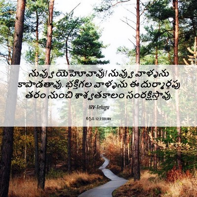 Picture 06 - కీర్తన 12:7 TELIRV - నువ్వు యెహోవావు! - Bible Verse Picture