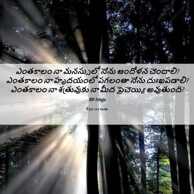 Picture 06 - కీర్తన 13:2 TELIRV - ఎంతకాలం నా - Bible Verse Picture