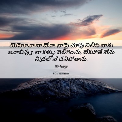 Picture 06 - కీర్తన 13:3 TELIRV - యెహోవా నా దేవా, - Bible Verse Picture