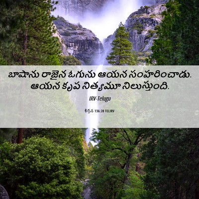 Picture 06 - కీర్తన 136:20 TELIRV - బాషాను రాజైన - Bible Verse Picture