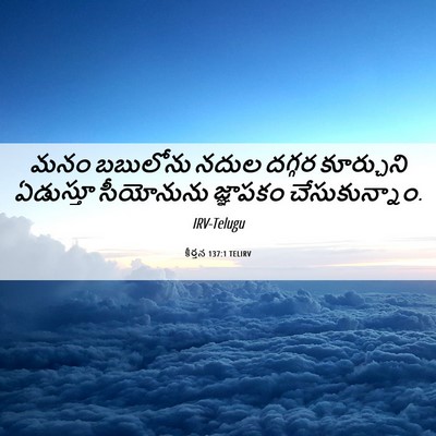 Picture 06 - కీర్తన 137:1 TELIRV - మనం బబులోను నదుల - Bible Verse Picture
