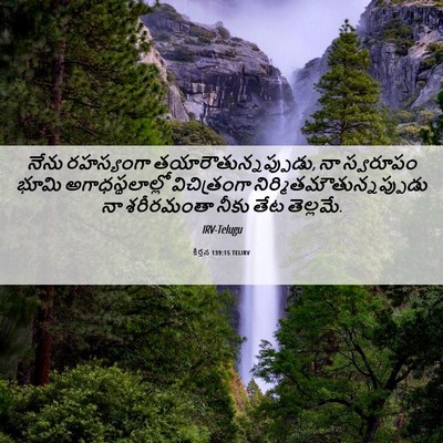 Picture 06 - కీర్తన 139:15 TELIRV - నేను రహస్యంగా - Bible Verse Picture
