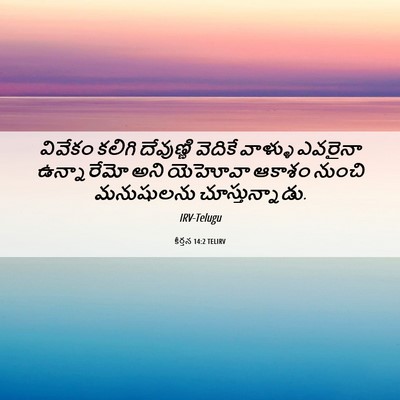 Picture 06 - కీర్తన 14:2 TELIRV - వివేకం కలిగి - Bible Verse Picture
