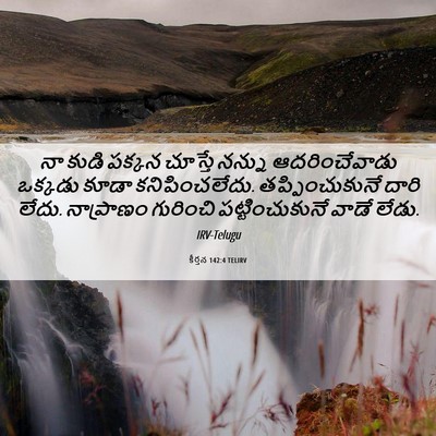 Picture 06 - కీర్తన 142:4 TELIRV - నా కుడి పక్కన - Bible Verse Picture