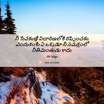 Picture 06 - కీర్తన 143:2 TELIRV - నీ సేవకుణ్ణి - Bible Verse Picture