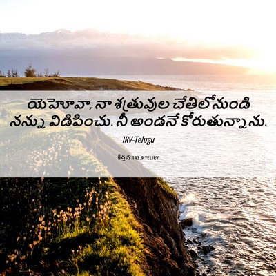 Picture 06 - కీర్తన 143:9 TELIRV - యెహోవా, నా - Bible Verse Picture