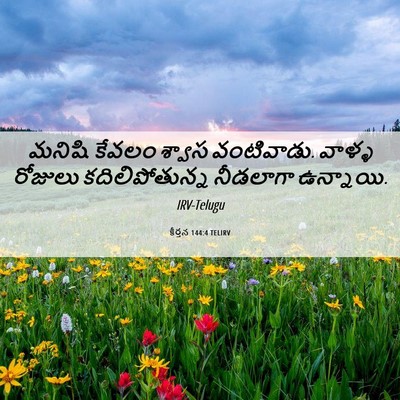 Picture 06 - కీర్తన 144:4 TELIRV - మనిషి కేవలం శ్వాస - Bible Verse Picture