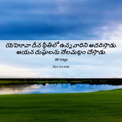 Picture 06 - కీర్తన 147:6 TELIRV - యెహోవా దీన - Bible Verse Picture
