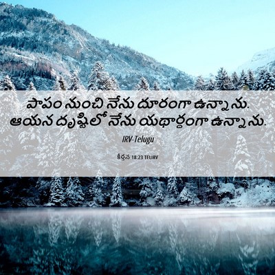 Picture 06 - కీర్తన 18:23 TELIRV - పాపం నుంచి నేను - Bible Verse Picture
