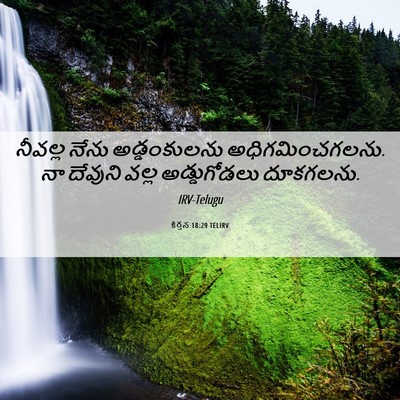 Picture 06 - కీర్తన 18:29 TELIRV - నీవల్ల నేను - Bible Verse Picture