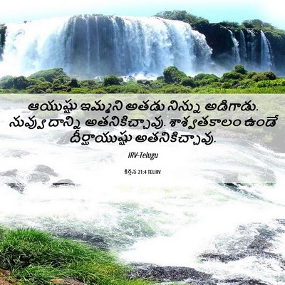 Picture 06 - కీర్తన 21:4 TELIRV - ఆయుష్షు ఇమ్మని - Bible Verse Picture