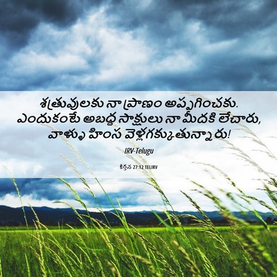Picture 06 - కీర్తన 27:12 TELIRV - శత్రువులకు నా - Bible Verse Picture