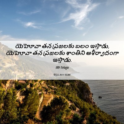 Picture 06 - కీర్తన 29:11 TELIRV - యెహోవా తన ప్రజలకు - Bible Verse Picture