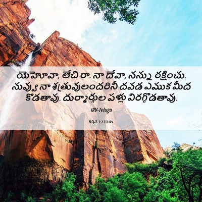 Picture 06 - కీర్తన 3:7 TELIRV - యెహోవా, లేచి రా. నా - Bible Verse Picture