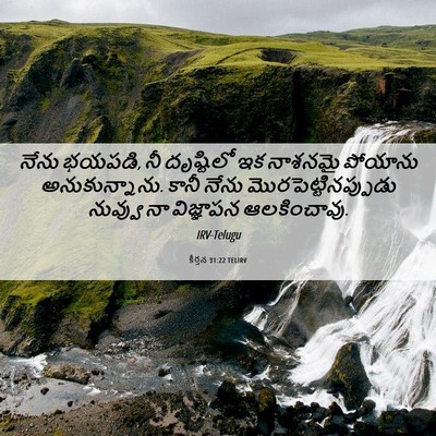 Picture 06 - కీర్తన 31:22 TELIRV - నేను భయపడి, నీ - Bible Verse Picture
