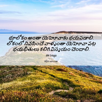 Picture 06 - కీర్తన 33:8 TELIRV - భూలోకం అంతా - Bible Verse Picture
