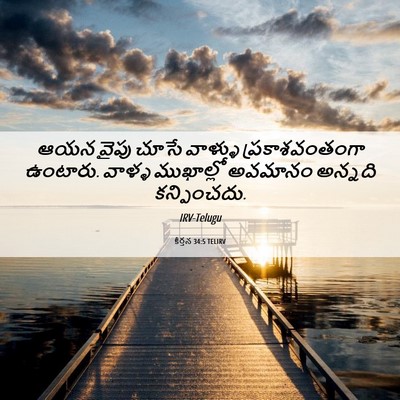 Picture 06 - కీర్తన 34:5 TELIRV - ఆయన వైపు చూసే - Bible Verse Picture