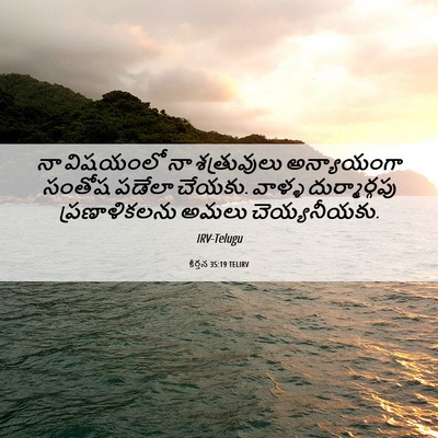 Picture 06 - కీర్తన 35:19 TELIRV - నా విషయంలో నా - Bible Verse Picture