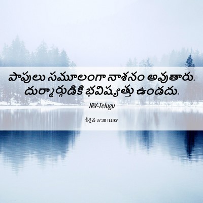Picture 06 - కీర్తన 37:38 TELIRV - పాపులు సమూలంగా - Bible Verse Picture