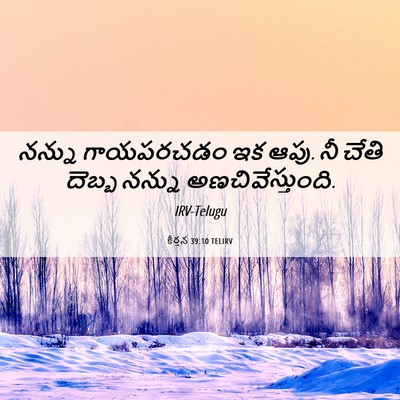 Picture 06 - కీర్తన 39:10 TELIRV - నన్ను గాయపరచడం ఇక - Bible Verse Picture