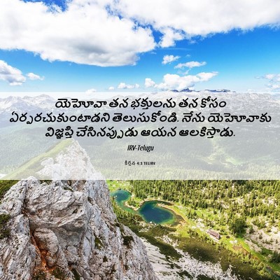 Picture 06 - కీర్తన 4:3 TELIRV - యెహోవా తన - Bible Verse Picture