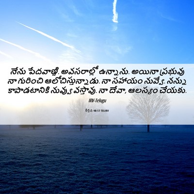 Picture 06 - కీర్తన 40:17 TELIRV - నేను పేదవాణ్ణి. - Bible Verse Picture