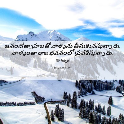 Picture 06 - కీర్తన 45:15 TELIRV - ఆనందోత్సాహలతో - Bible Verse Picture