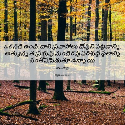 Picture 06 - కీర్తన 46:4 TELIRV - ఒక నది ఉంది, దాని - Bible Verse Picture
