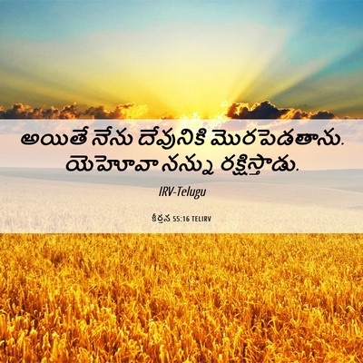 Picture 06 - కీర్తన 55:16 TELIRV - అయితే నేను - Bible Verse Picture
