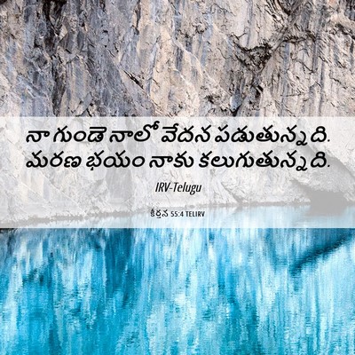 Picture 06 - కీర్తన 55:4 TELIRV - నా గుండె నాలో వేదన - Bible Verse Picture