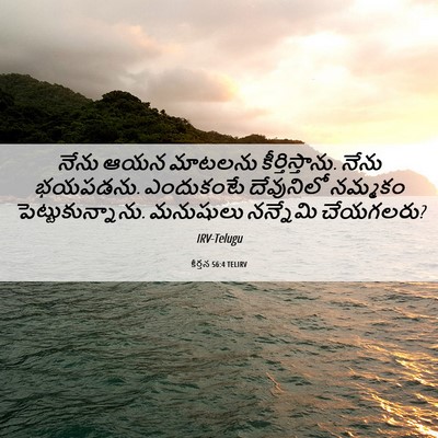 Picture 06 - కీర్తన 56:4 TELIRV - నేను ఆయన మాటలను - Bible Verse Picture