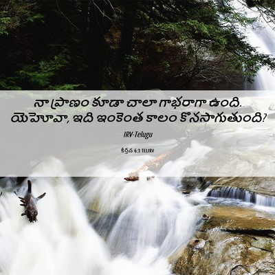 Picture 06 - కీర్తన 6:3 TELIRV - నా ప్రాణం కూడా - Bible Verse Picture