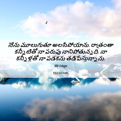Picture 06 - కీర్తన 6:6 TELIRV - నేను మూలుగుతూ - Bible Verse Picture