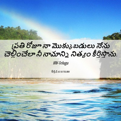 Picture 06 - కీర్తన 61:8 TELIRV - ప్రతి రోజూ నా - Bible Verse Picture