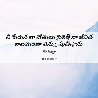 Picture 06 - కీర్తన 63:4 TELIRV - నీ పేరున నా చేతులు - Bible Verse Picture
